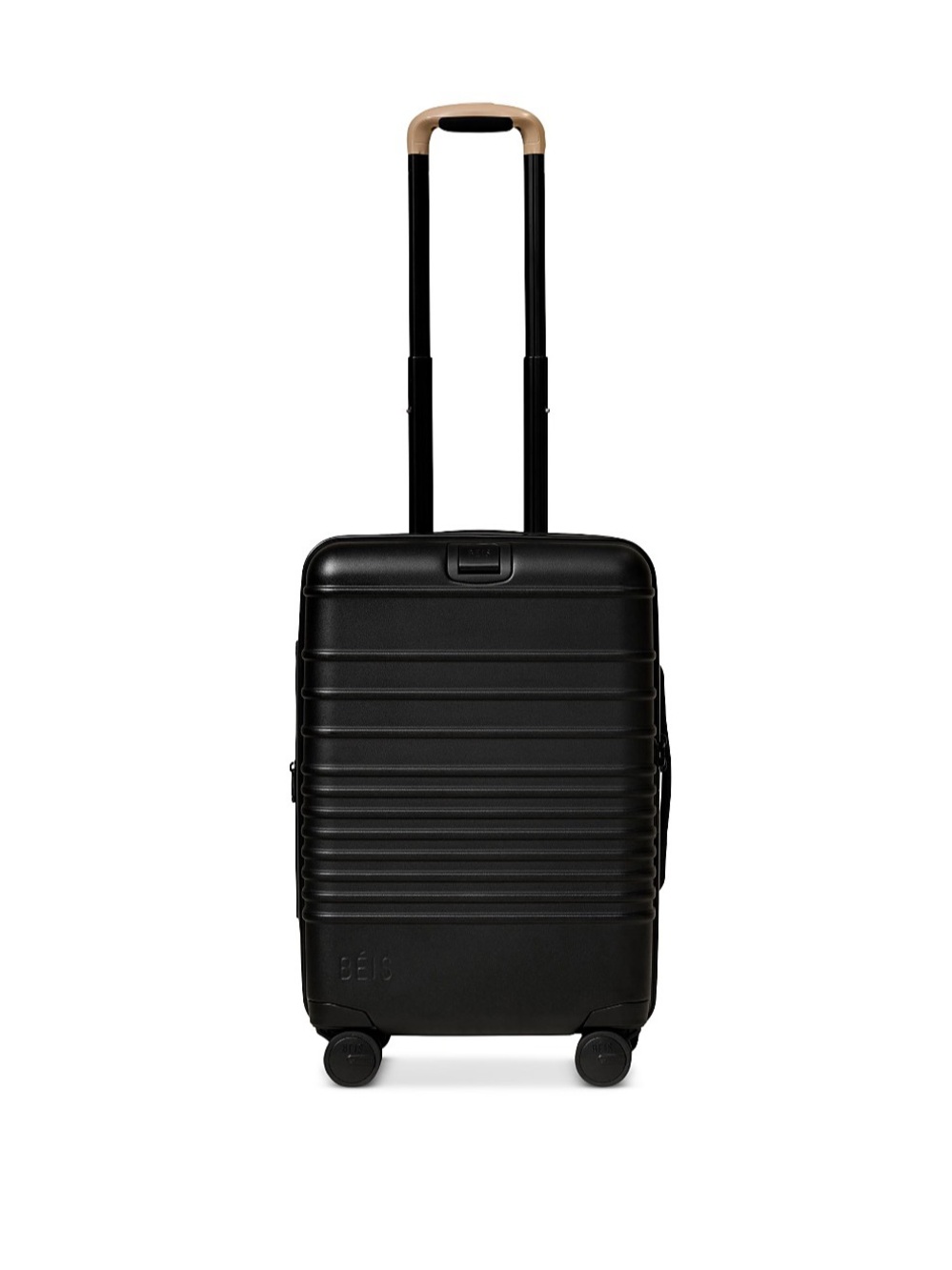 BÉIS Black Hard-Shell Carry-On Spinner Suitcase NEW